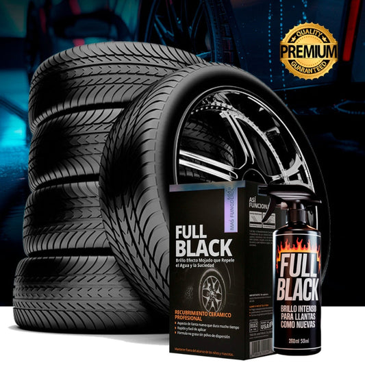 FullBlack - Negro profundo e hidratación real para llantas