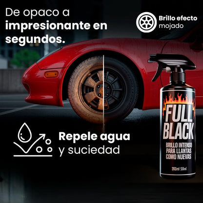 FullBlack - Negro profundo e hidratación real para llantas