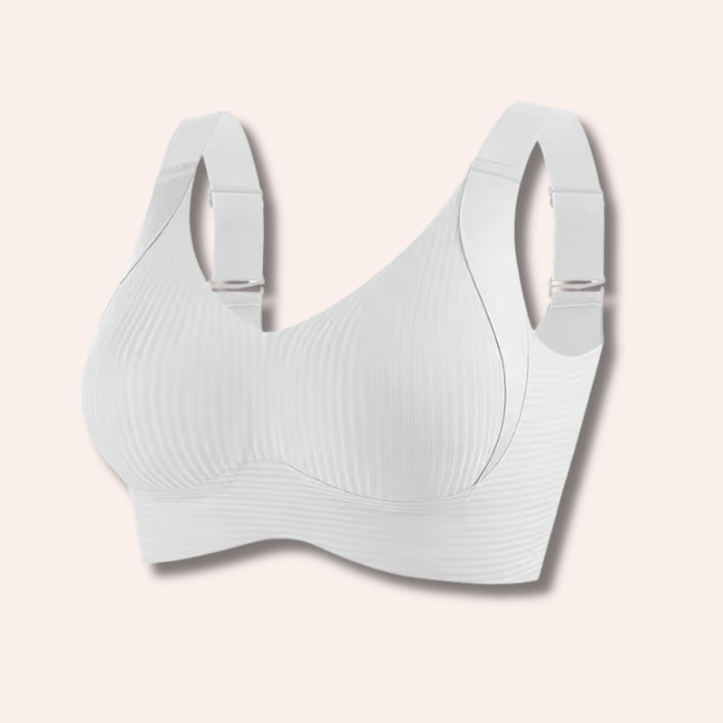 Sujetador sin aros ajustable de cuatro filas de color liso para mujer